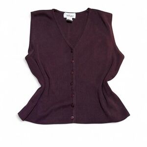 Worthington burgundy sleeveless sweater vest